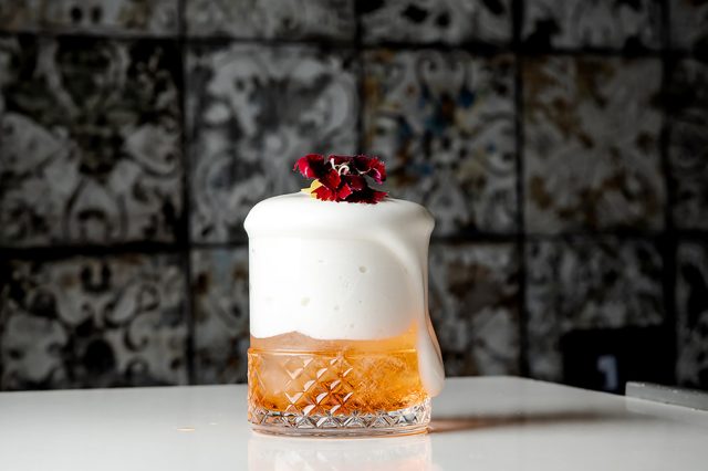 Signature Indian-inspired cocktail at Sindhu Restaurant Marlow by Atul Kochhar.